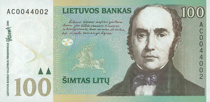 100 litų banknotas pasirinktas kūriniui