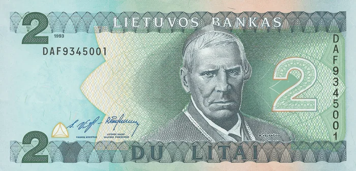 2 litai banknotas