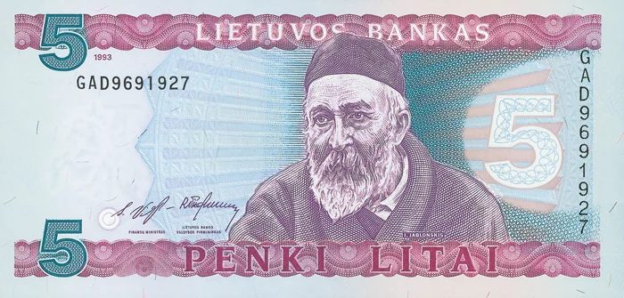 5 litai banknotas